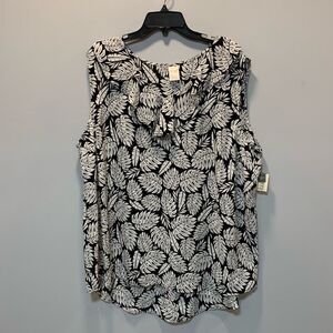 NWT Terra & sky 2x (20w-22w) woven tank black soot